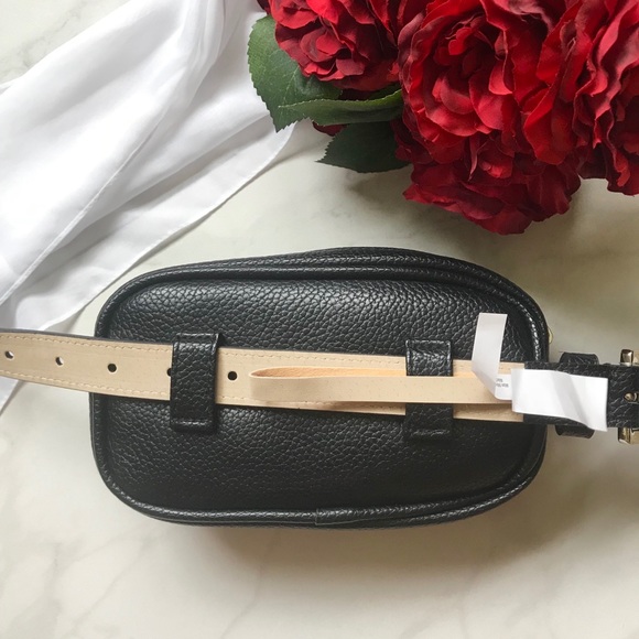 Steve Madden Black Belt Bag Fanny Pack Bag Purse - Picture 5 of 8